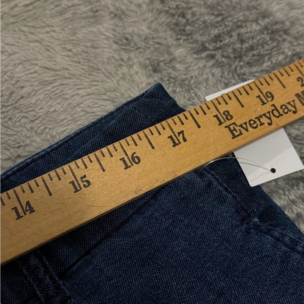 Doen x Gap Shorts Womens 16 / 34 Waist Blue Denim Button Fly High Rise NEW - Picture 9 of 13